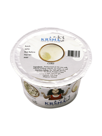 Krsna a2 Gir Cow Curd 100 grams (Min. Order 4 Nos)