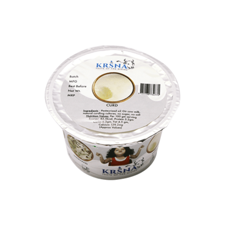 Krsna a2 Gir Cow Curd 100 grams (Min. Order 4 Nos)